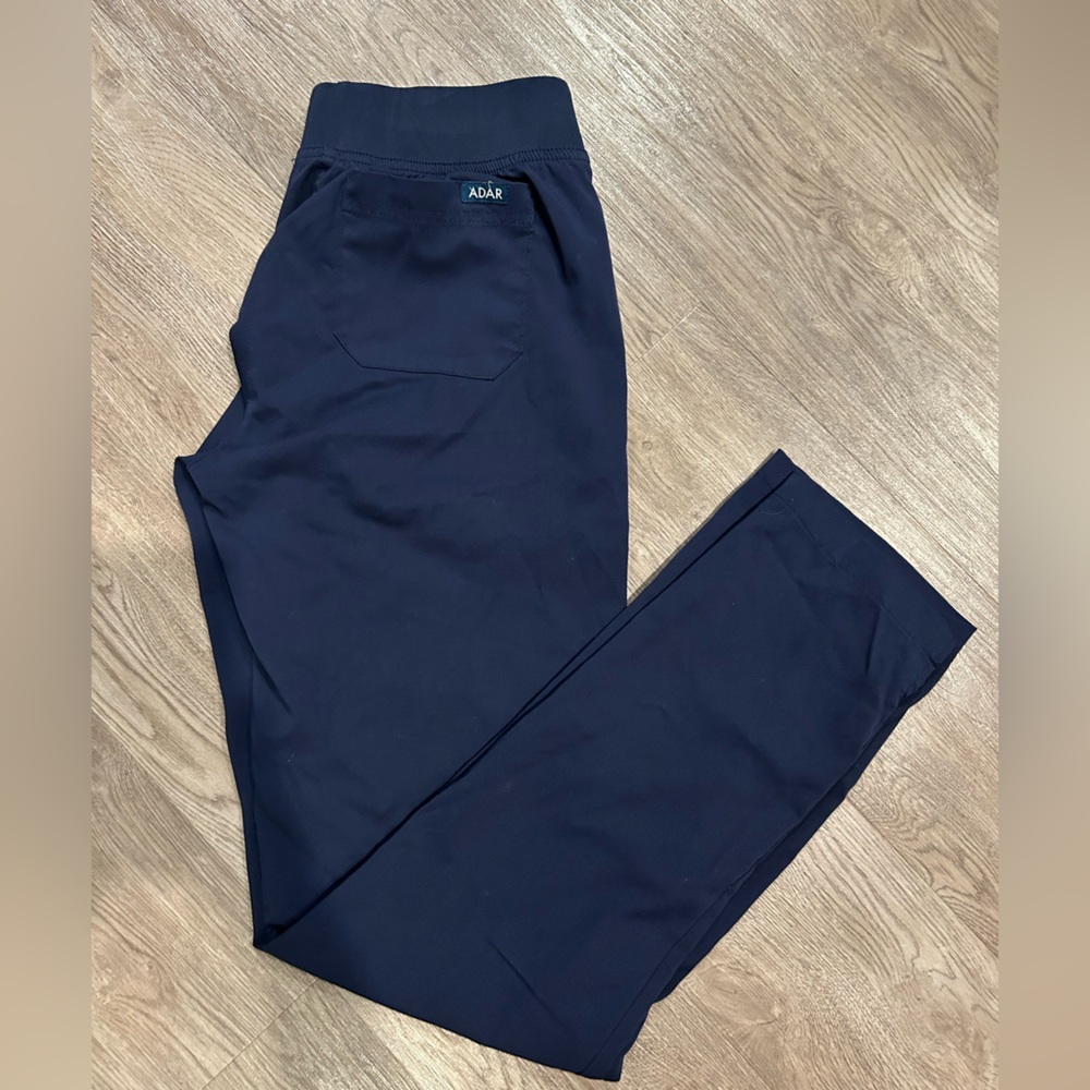 ADAR slim bootcut scrub pants
